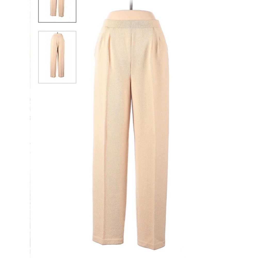 St. John tan knit pull on pants